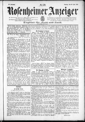 Rosenheimer Anzeiger Sonntag 29. Juli 1900