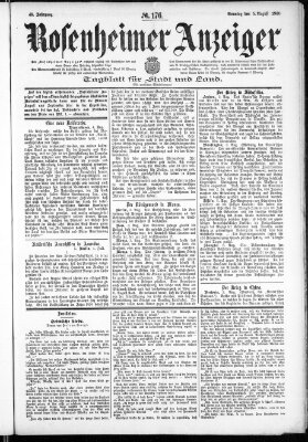 Rosenheimer Anzeiger Sonntag 5. August 1900