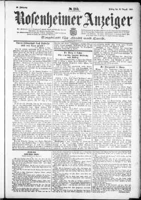 Rosenheimer Anzeiger Freitag 10. August 1900