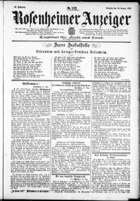 Rosenheimer Anzeiger Sonntag 12. August 1900