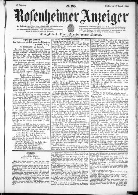 Rosenheimer Anzeiger Freitag 17. August 1900