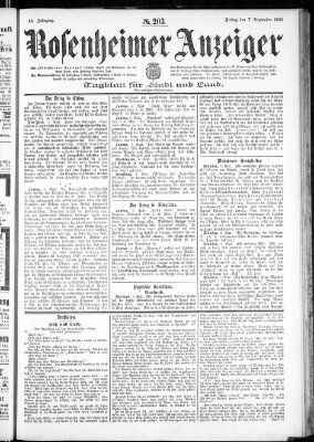 Rosenheimer Anzeiger Freitag 7. September 1900