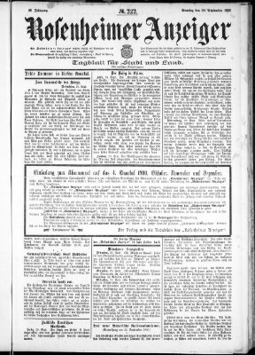 Rosenheimer Anzeiger Sonntag 30. September 1900