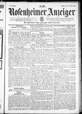 Rosenheimer Anzeiger Freitag 12. Oktober 1900