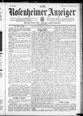 Rosenheimer Anzeiger Sonntag 4. November 1900