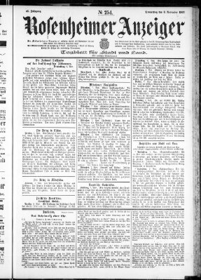 Rosenheimer Anzeiger Donnerstag 8. November 1900