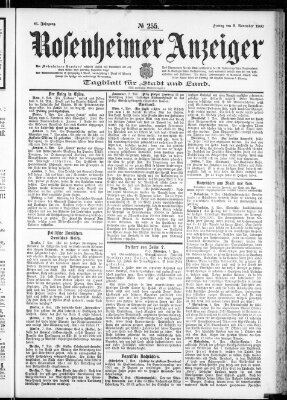 Rosenheimer Anzeiger Freitag 9. November 1900