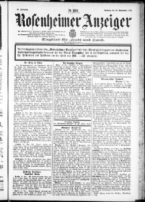 Rosenheimer Anzeiger Sonntag 25. November 1900