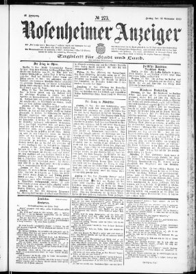 Rosenheimer Anzeiger Freitag 30. November 1900