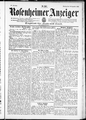 Rosenheimer Anzeiger Dienstag 18. Dezember 1900