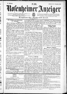 Rosenheimer Anzeiger Freitag 21. Dezember 1900