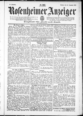 Rosenheimer Anzeiger Sonntag 23. Dezember 1900