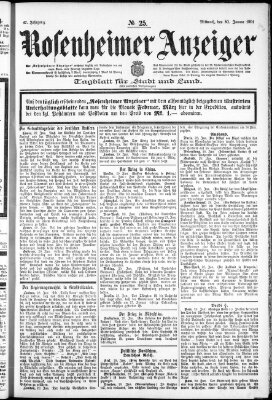 Rosenheimer Anzeiger Mittwoch 30. Januar 1901