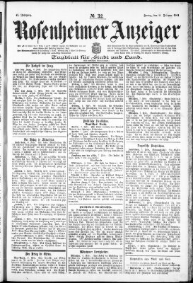 Rosenheimer Anzeiger Freitag 8. Februar 1901