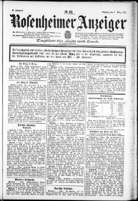 Rosenheimer Anzeiger Sonntag 3. März 1901