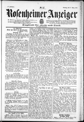 Rosenheimer Anzeiger Samstag 9. März 1901