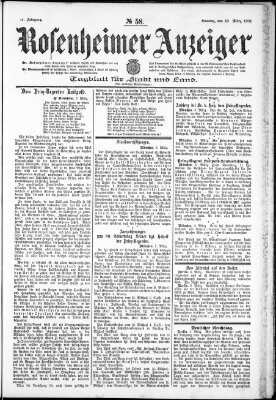 Rosenheimer Anzeiger Sonntag 10. März 1901