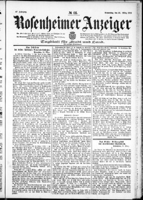 Rosenheimer Anzeiger Donnerstag 21. März 1901