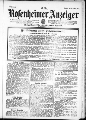 Rosenheimer Anzeiger Sonntag 24. März 1901