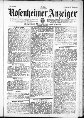 Rosenheimer Anzeiger Freitag 29. März 1901