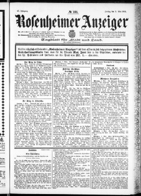 Rosenheimer Anzeiger Freitag 3. Mai 1901