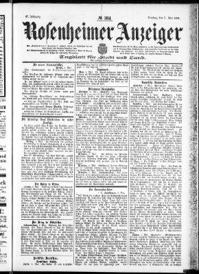 Rosenheimer Anzeiger Dienstag 7. Mai 1901