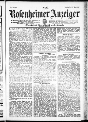 Rosenheimer Anzeiger Freitag 10. Mai 1901