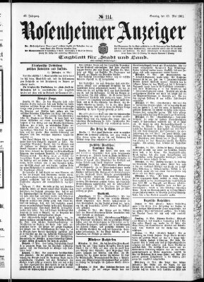 Rosenheimer Anzeiger Sonntag 19. Mai 1901