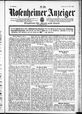 Rosenheimer Anzeiger Freitag 31. Mai 1901