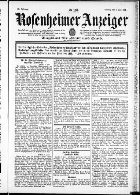 Rosenheimer Anzeiger Dienstag 4. Juni 1901