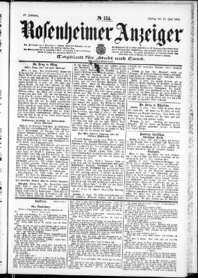 Rosenheimer Anzeiger Freitag 14. Juni 1901