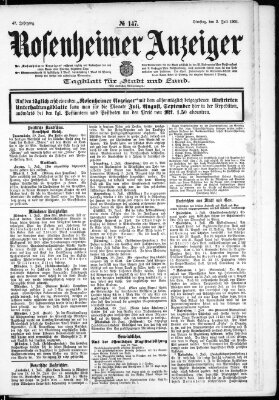 Rosenheimer Anzeiger Dienstag 2. Juli 1901