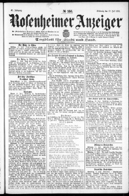 Rosenheimer Anzeiger Mittwoch 17. Juli 1901