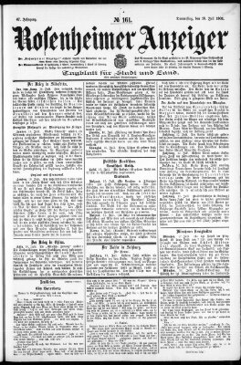 Rosenheimer Anzeiger Donnerstag 18. Juli 1901