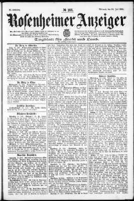 Rosenheimer Anzeiger Mittwoch 24. Juli 1901