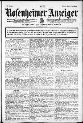 Rosenheimer Anzeiger Mittwoch 31. Juli 1901