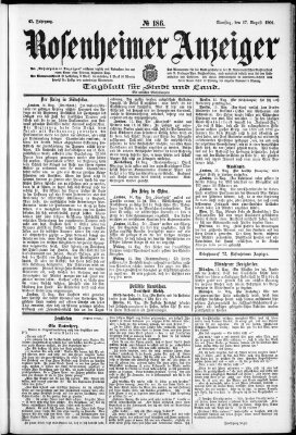 Rosenheimer Anzeiger Samstag 17. August 1901