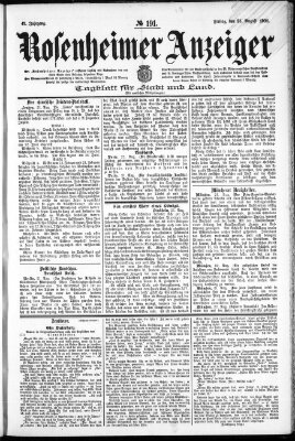 Rosenheimer Anzeiger Freitag 23. August 1901