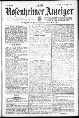 Rosenheimer Anzeiger Samstag 31. August 1901