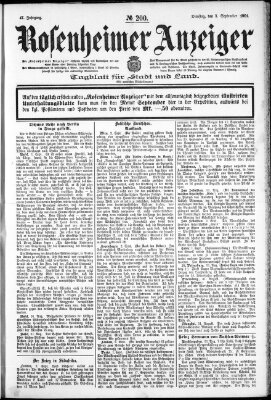 Rosenheimer Anzeiger Dienstag 3. September 1901