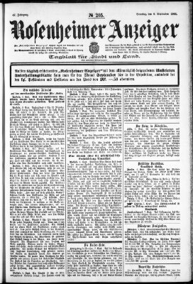 Rosenheimer Anzeiger Sonntag 8. September 1901