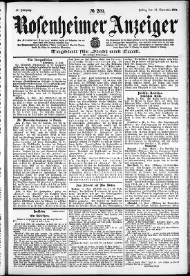 Rosenheimer Anzeiger Freitag 13. September 1901