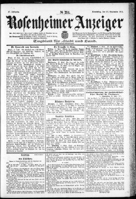 Rosenheimer Anzeiger Donnerstag 19. September 1901