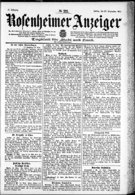 Rosenheimer Anzeiger Freitag 27. September 1901