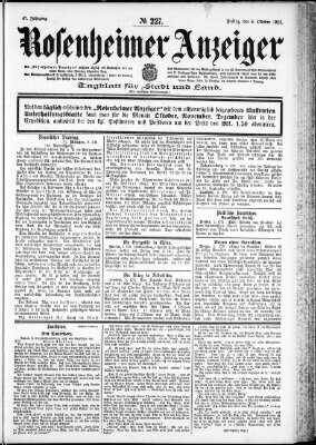 Rosenheimer Anzeiger Freitag 4. Oktober 1901