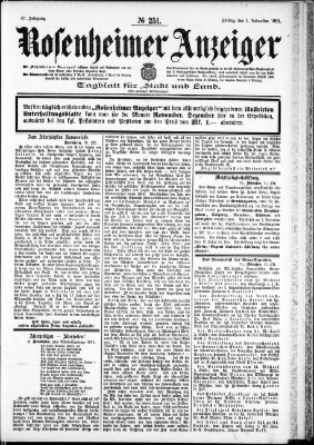 Rosenheimer Anzeiger Freitag 1. November 1901