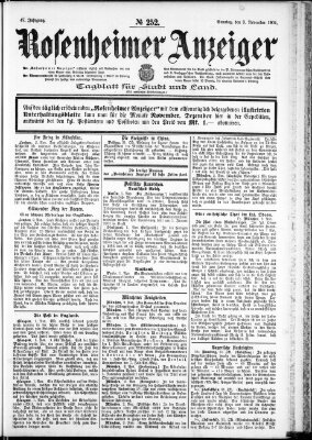 Rosenheimer Anzeiger Sonntag 3. November 1901