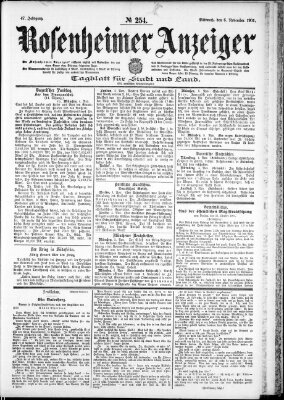 Rosenheimer Anzeiger Mittwoch 6. November 1901