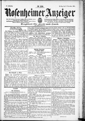 Rosenheimer Anzeiger Freitag 8. November 1901