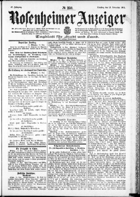 Rosenheimer Anzeiger Dienstag 12. November 1901